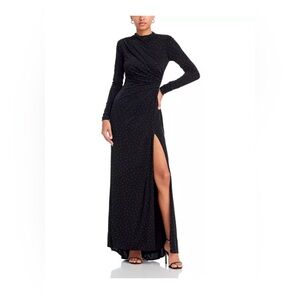 Rhinestone Ruched Gown